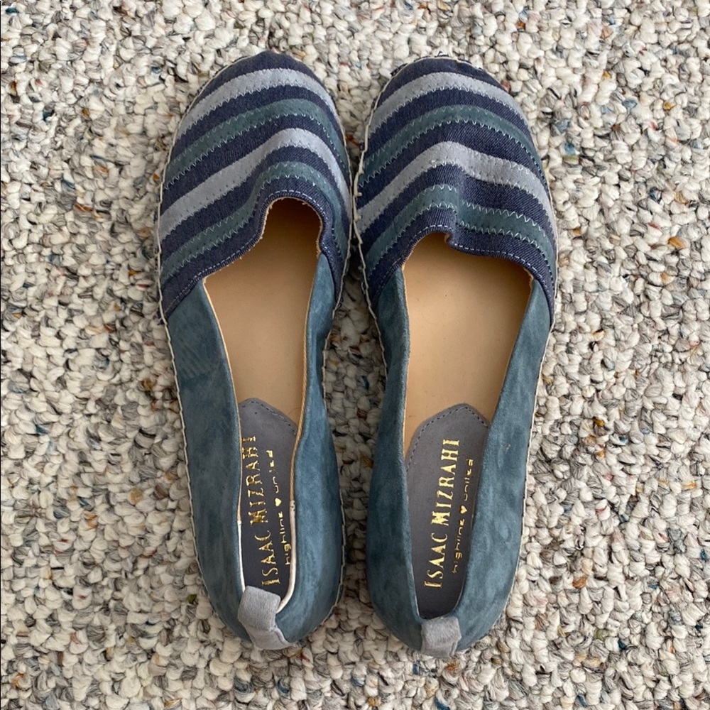 Isaac Mizrahi Blue Flats Slip-On Shoes